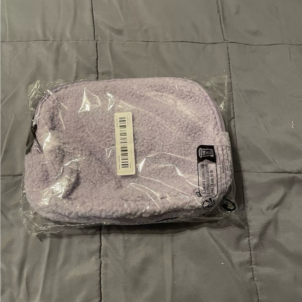 Purple Fleece Cosmetic Bag